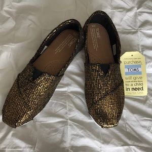 Gold Sparkle Toms